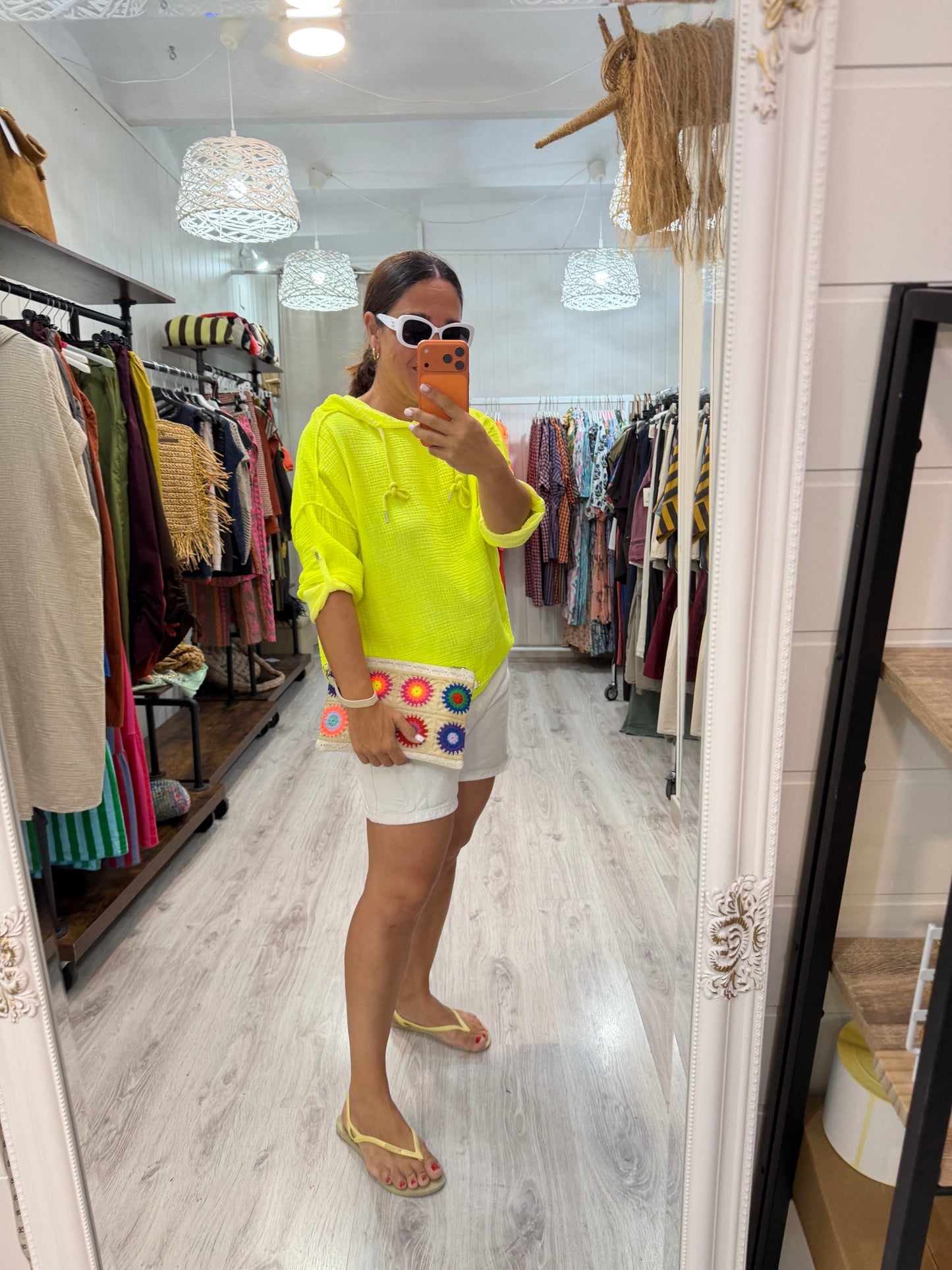 Blusa Tarifa bambula amarillo fluor