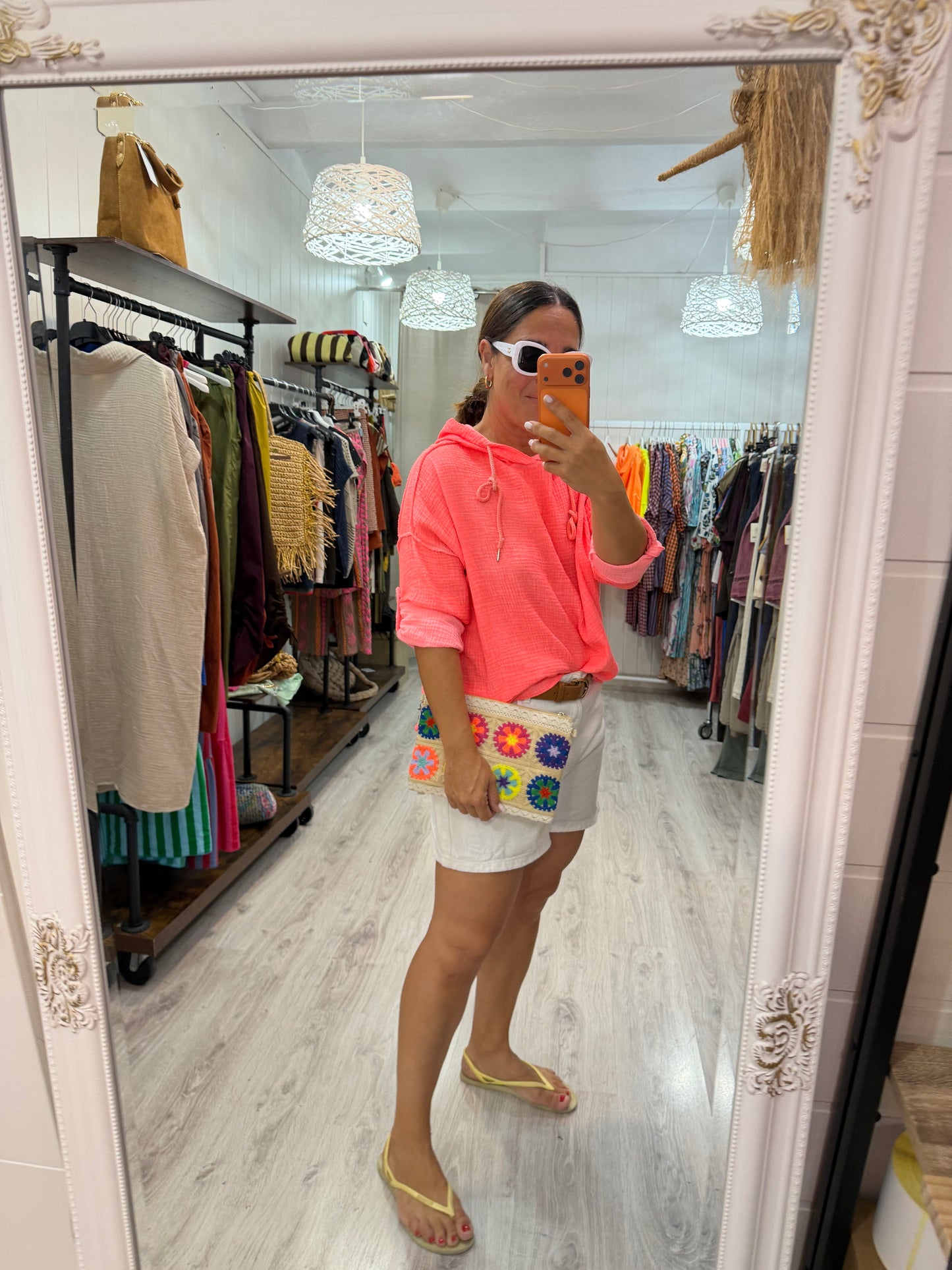 Blusa Tarifa bambula coral