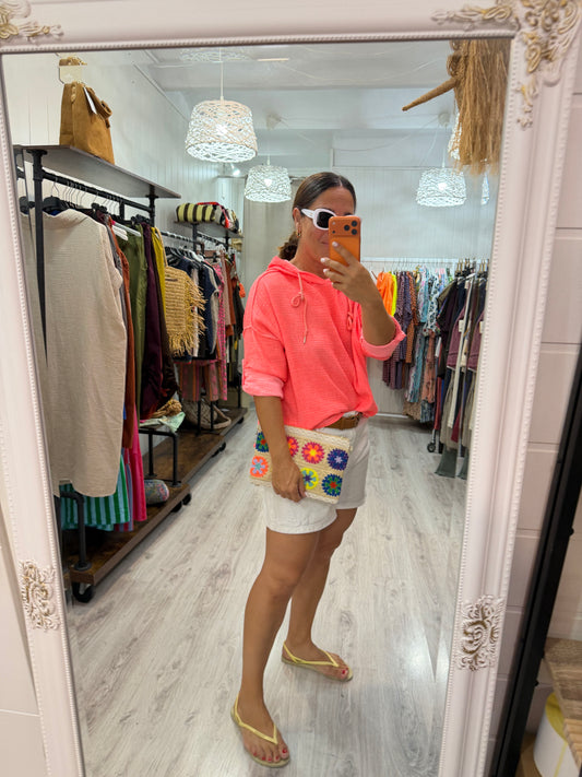 Blusa Tarifa bambula coral