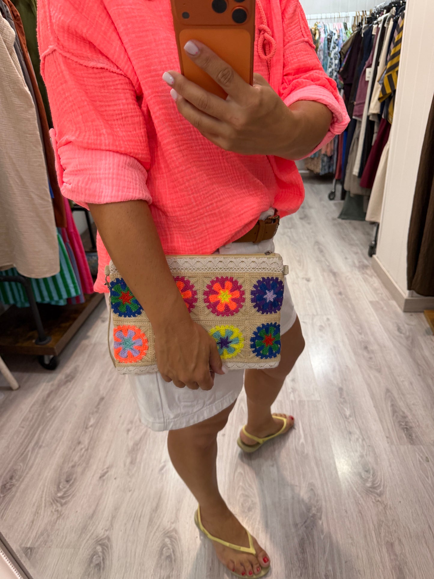 Blusa Tarifa bambula coral
