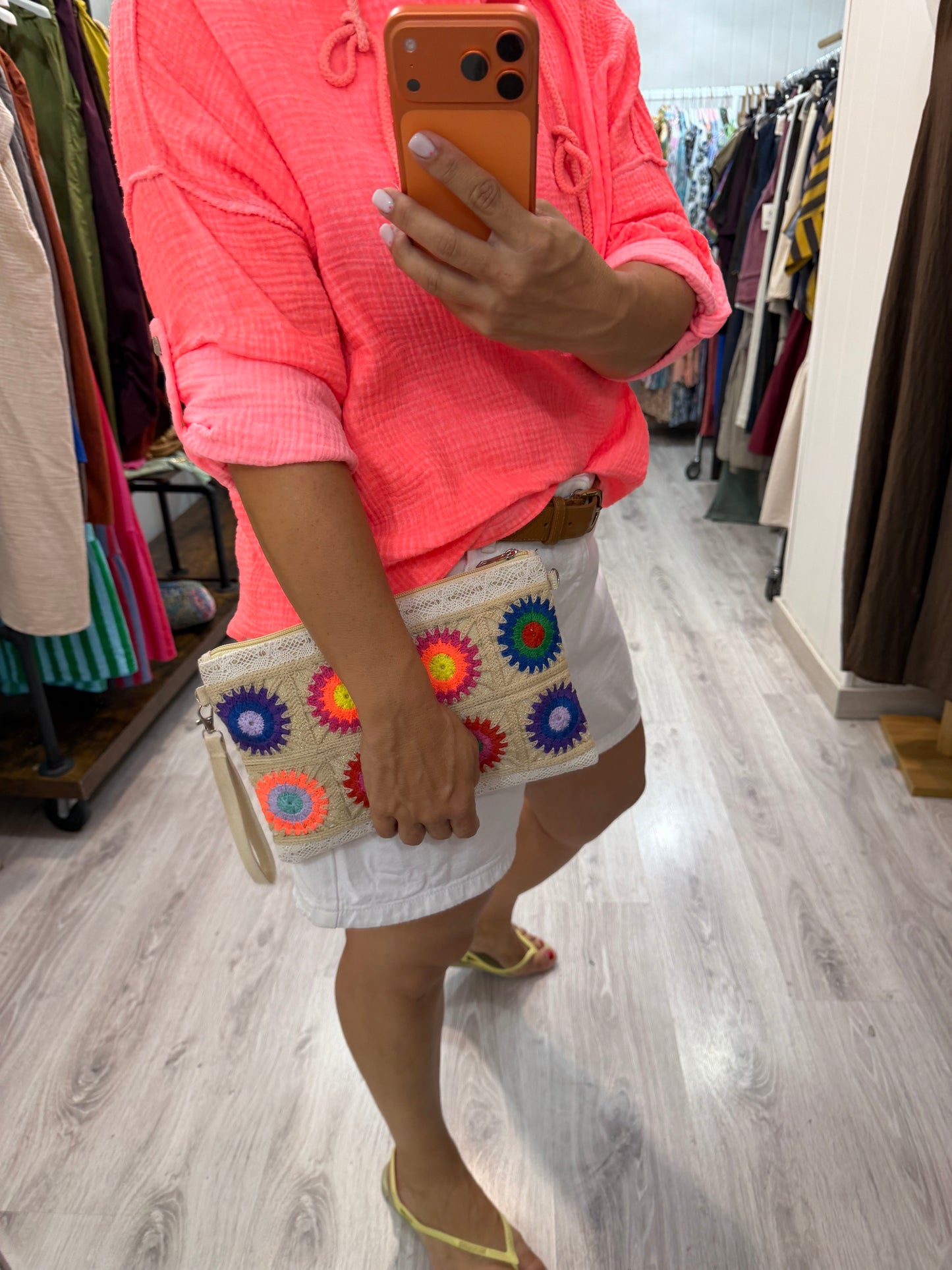 Blusa Tarifa bambula coral