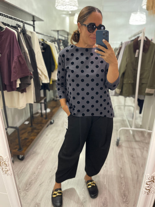 Camiseta Keiko topos gris