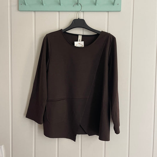 Camiseta Korea punto roma chocolate
