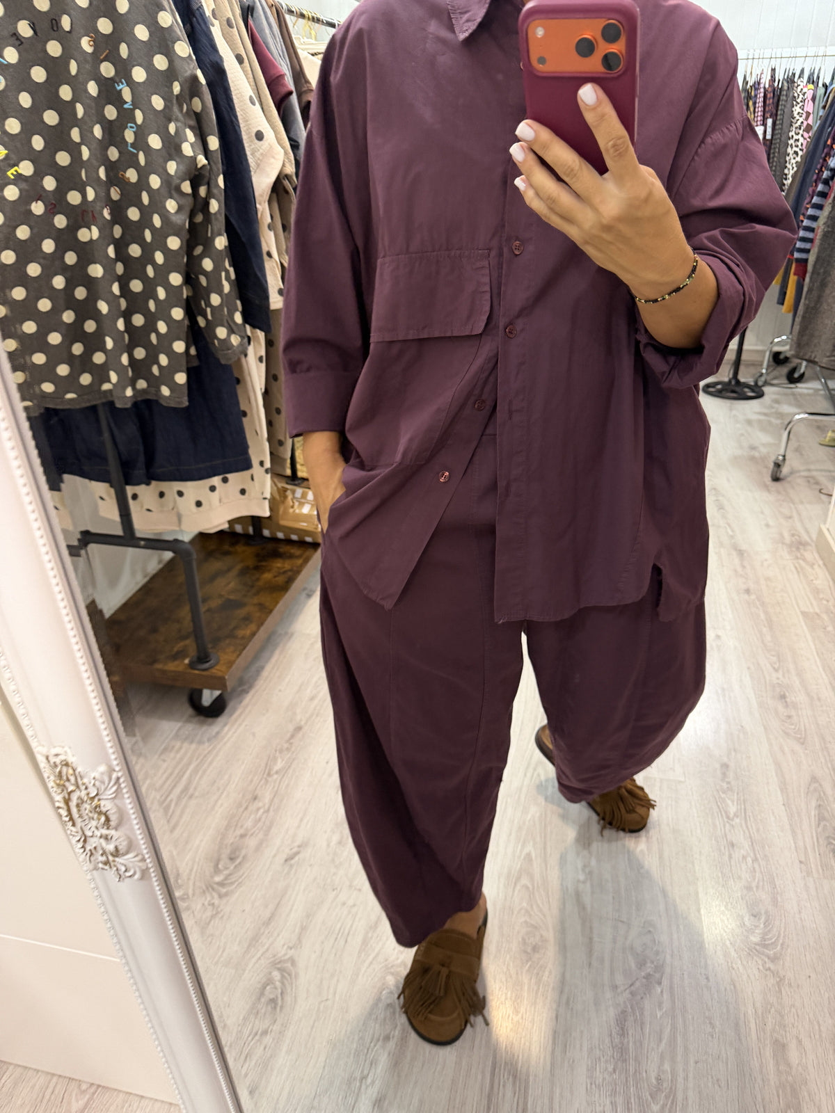 Conjunto Lotus berenjena