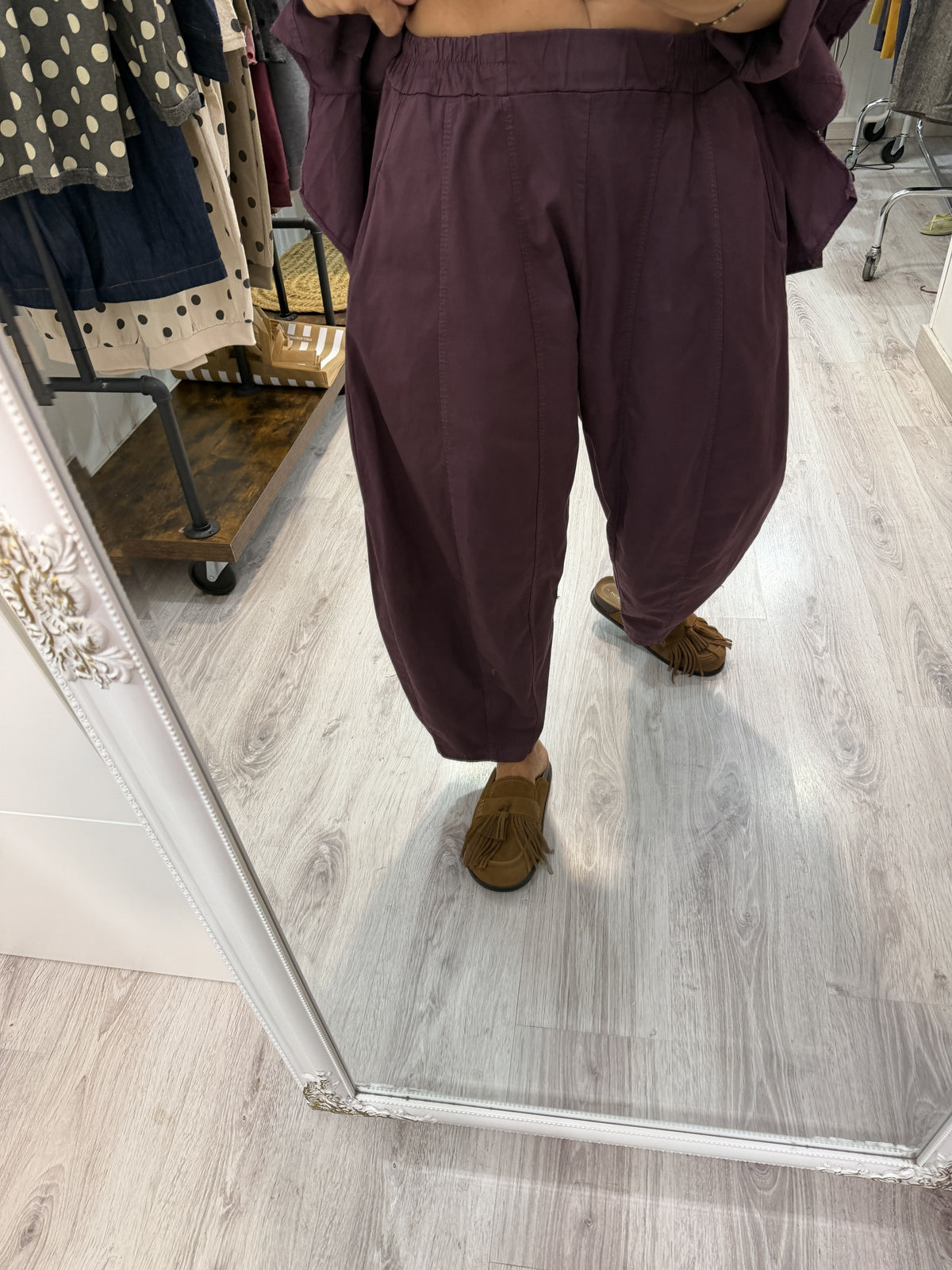 Conjunto Lotus berenjena
