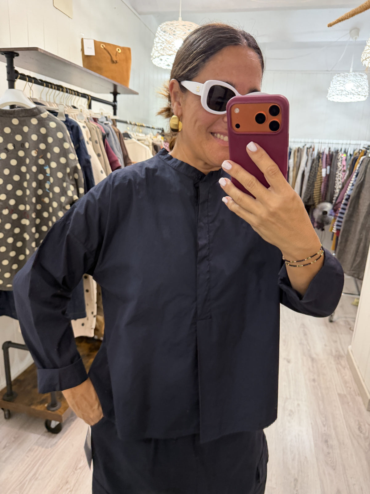 Conjunto Cargo falda y blusa marino