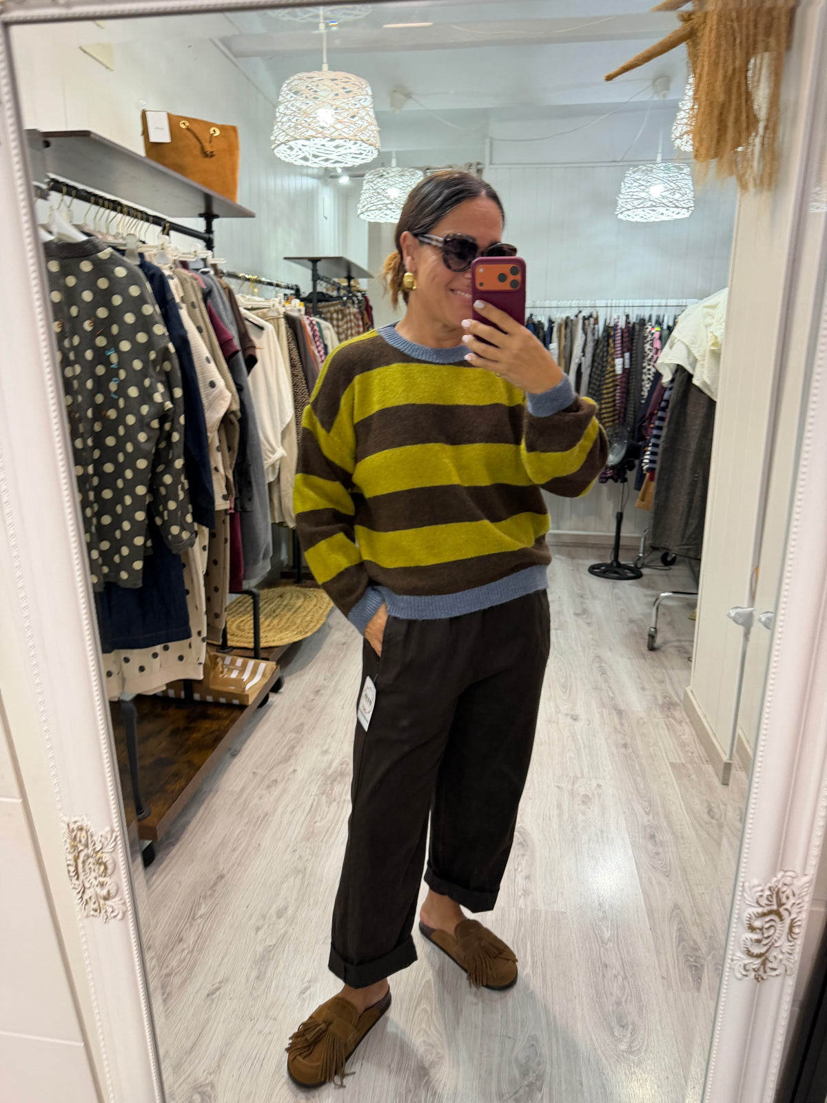 Jersei Rugby contrastes chocolate, pistacho y jeans