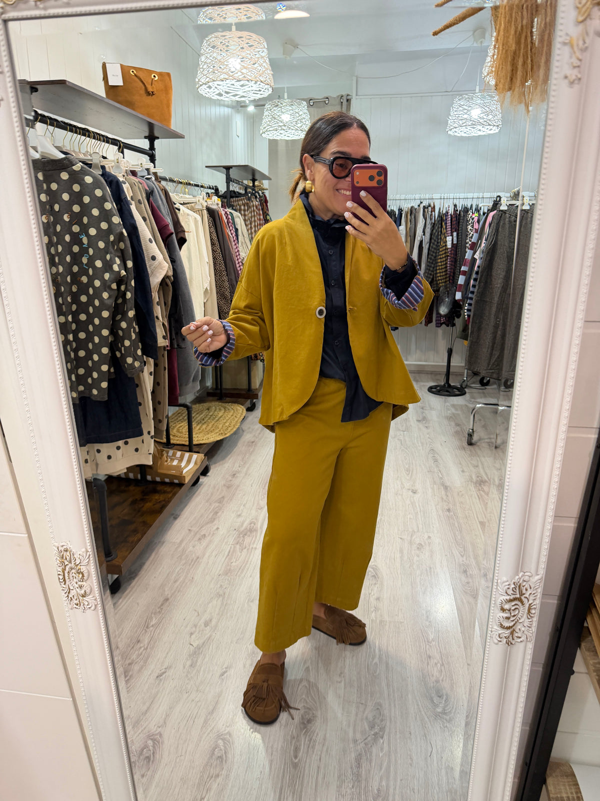 Conjunto Traje mostaza