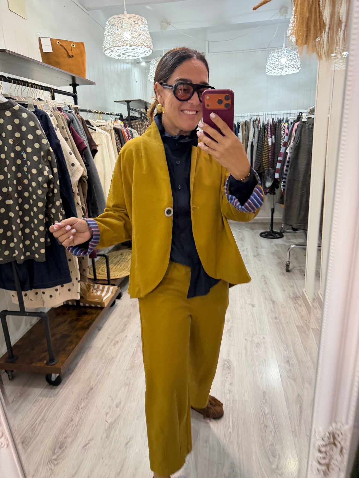 Conjunto Traje mostaza
