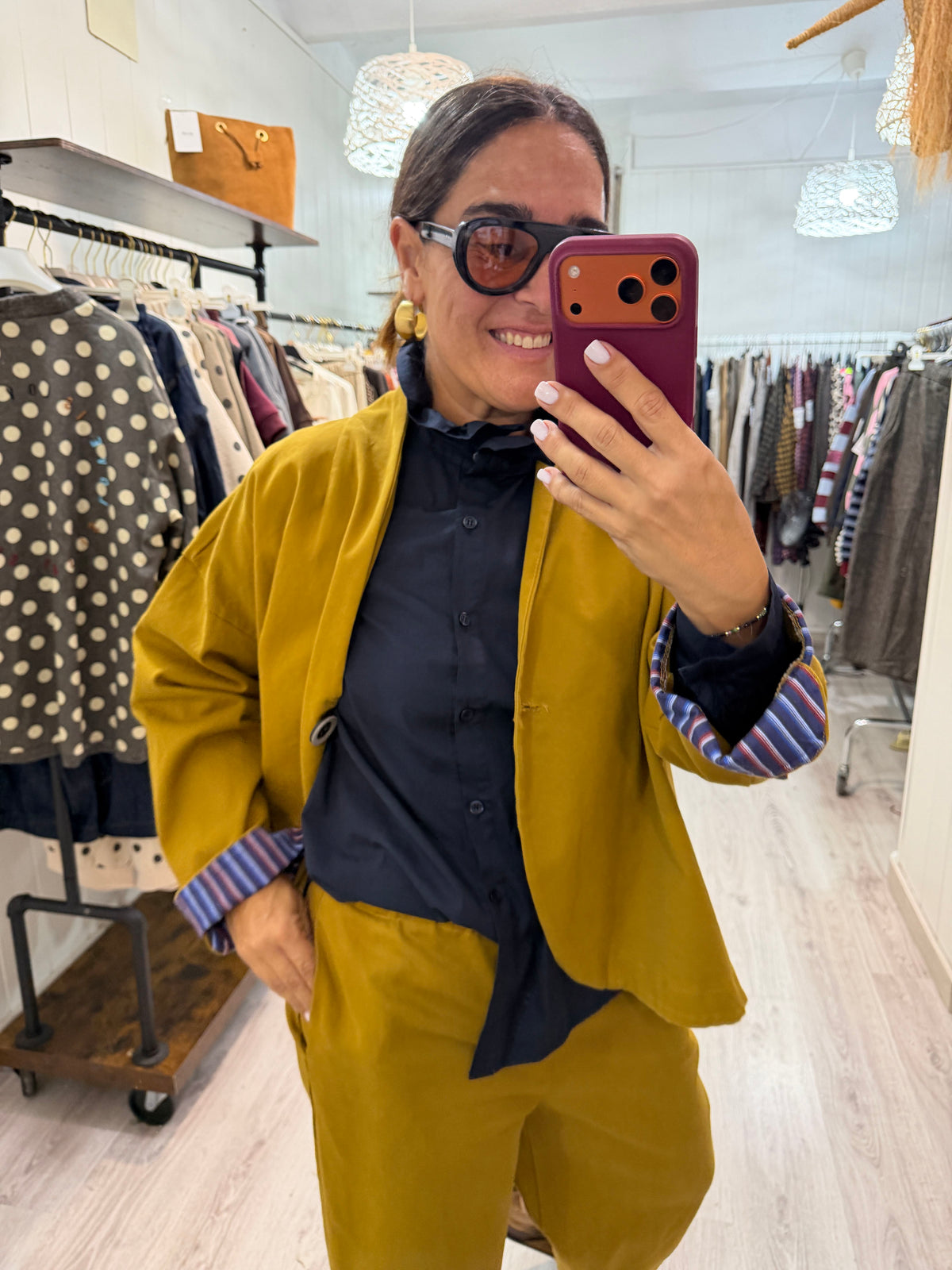 Conjunto Traje mostaza