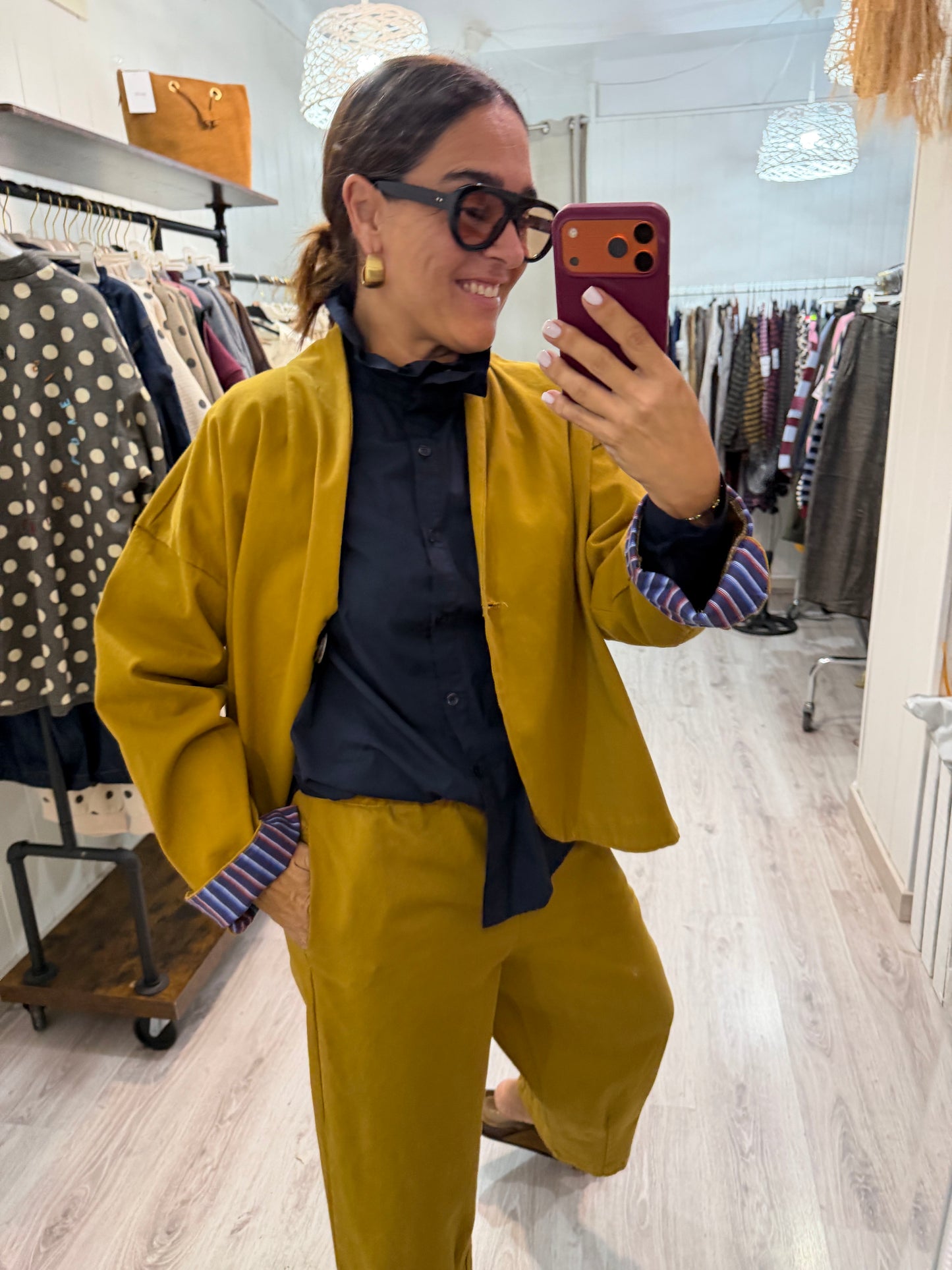 Conjunto Traje mostaza