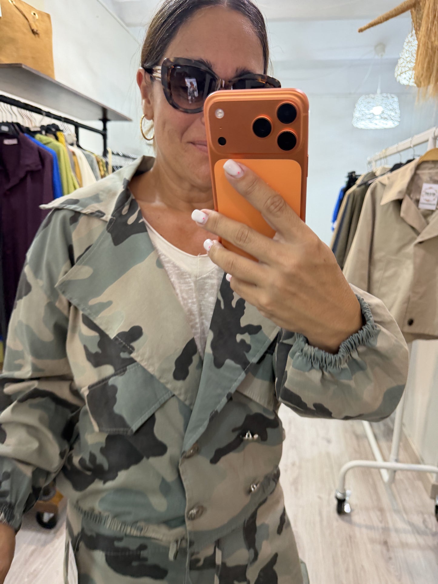 Chaqueta camuflaje beige