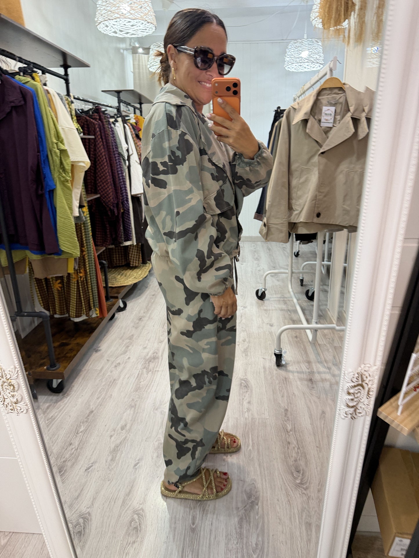 Chaqueta camuflaje beige