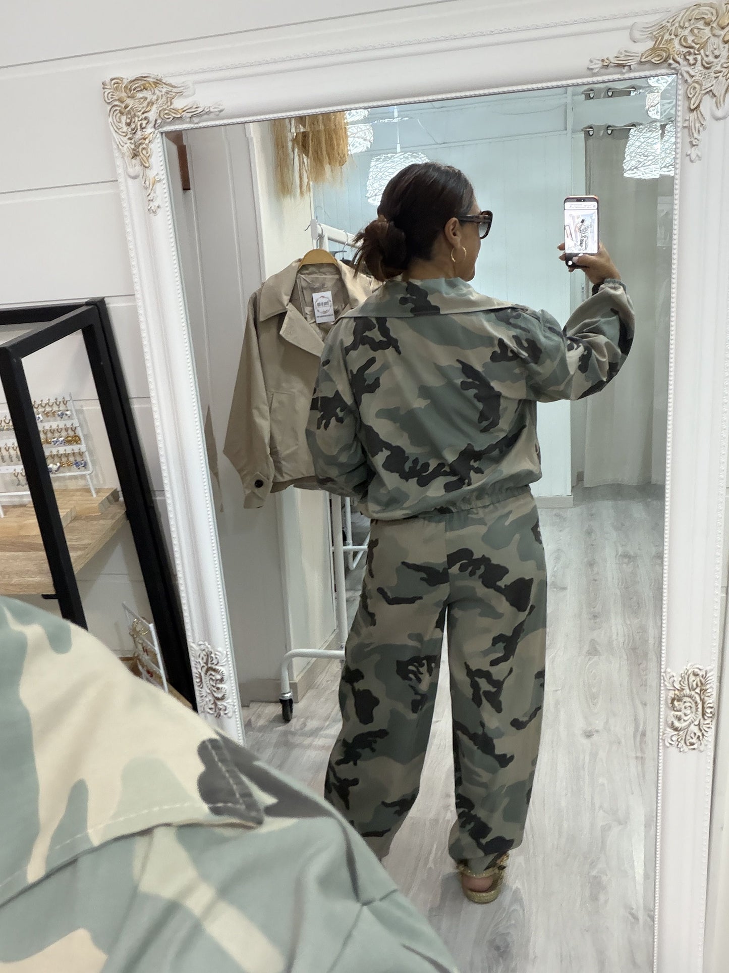 Chaqueta camuflaje beige