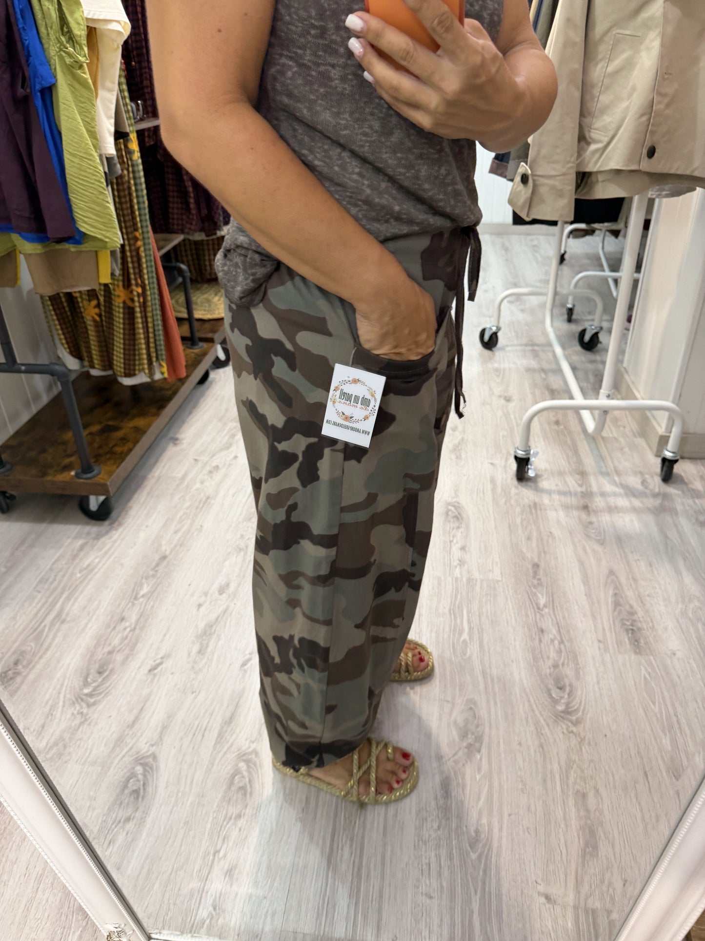 Pantalón Barrel camuflaje marrón