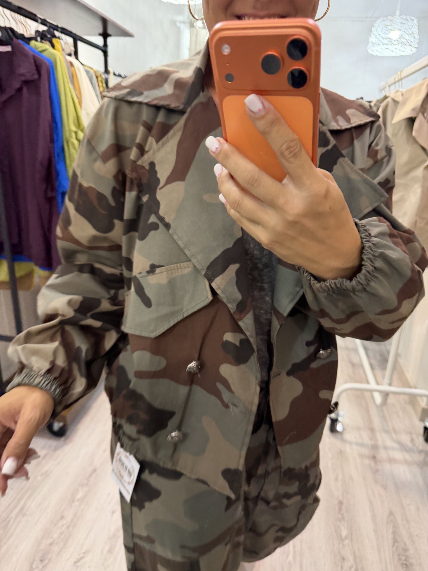 Chaqueta camuflaje marrón