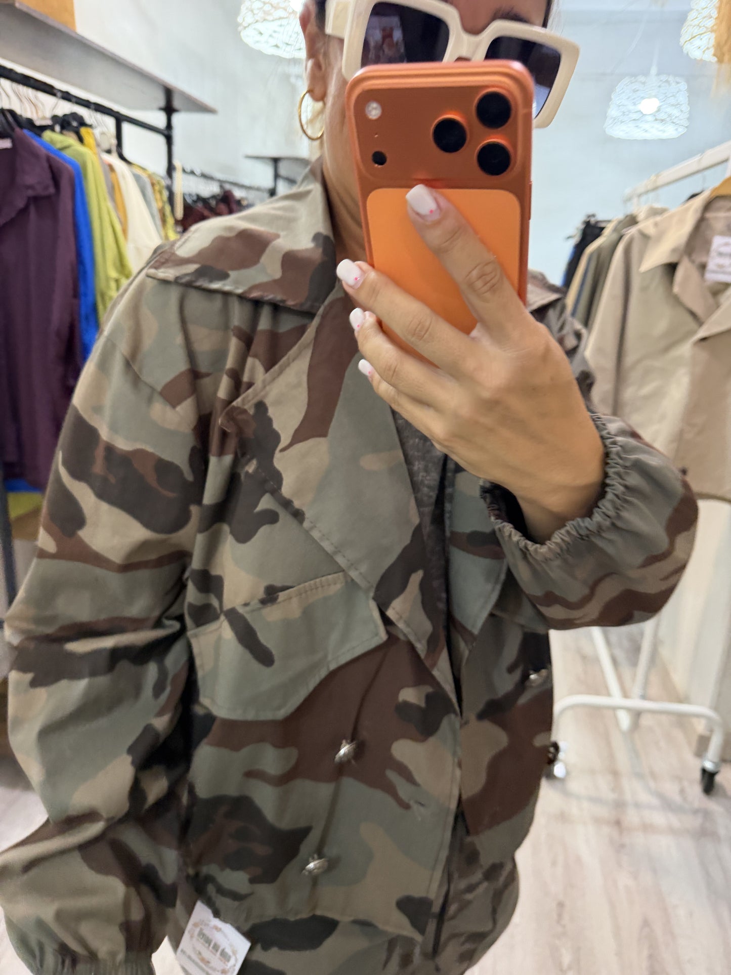 Chaqueta camuflaje marrón