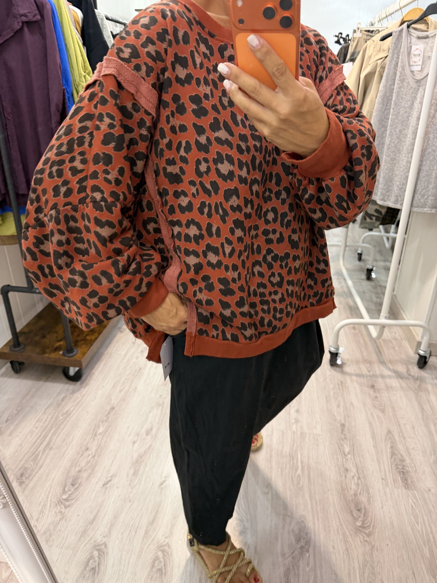 Sudadera Oversize animal print caldera