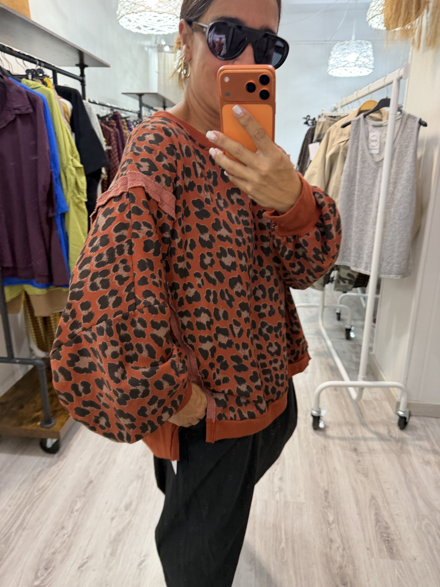 Sudadera Oversize animal print caldera
