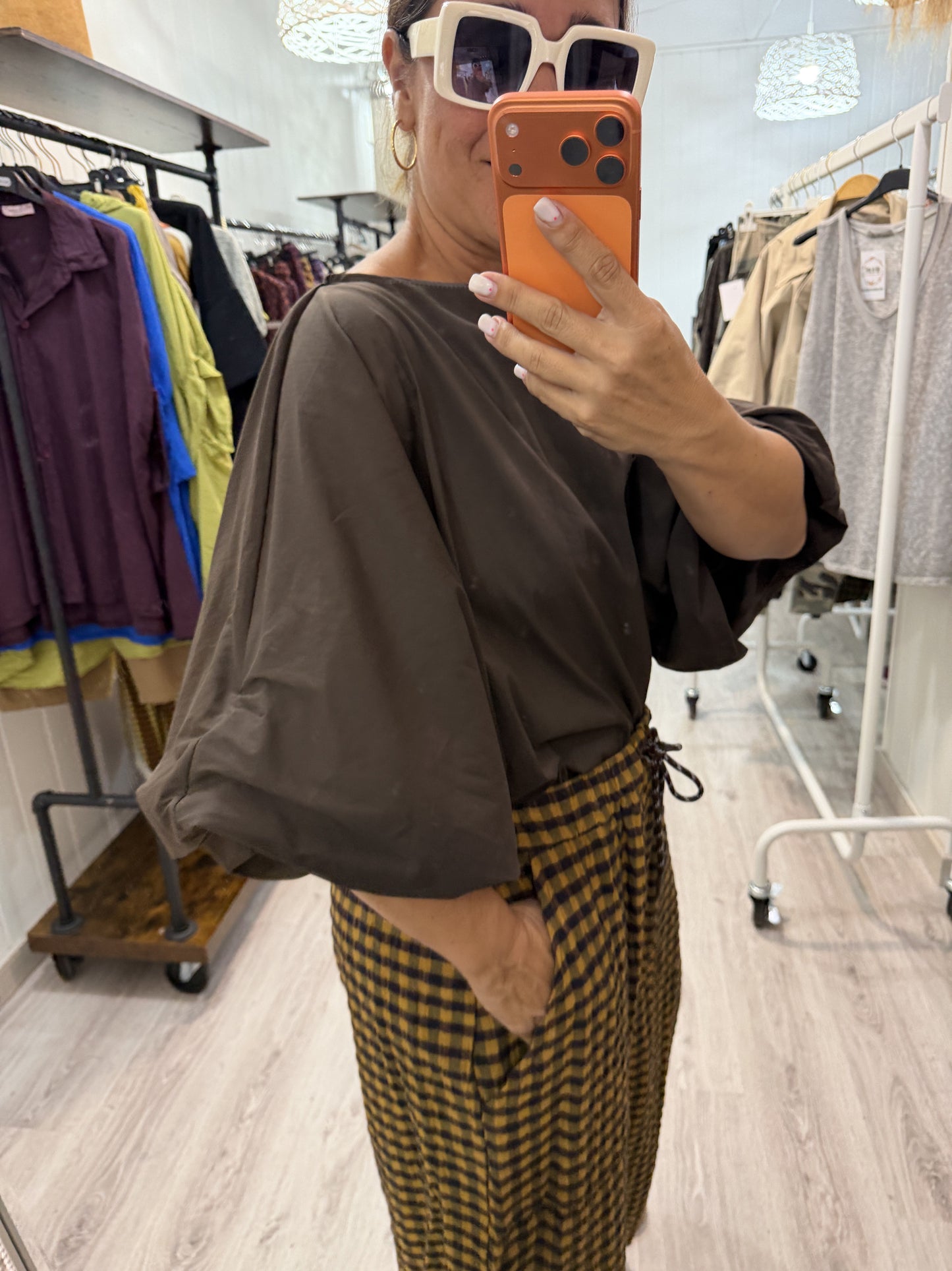 Blusa Maga convertible chocolate