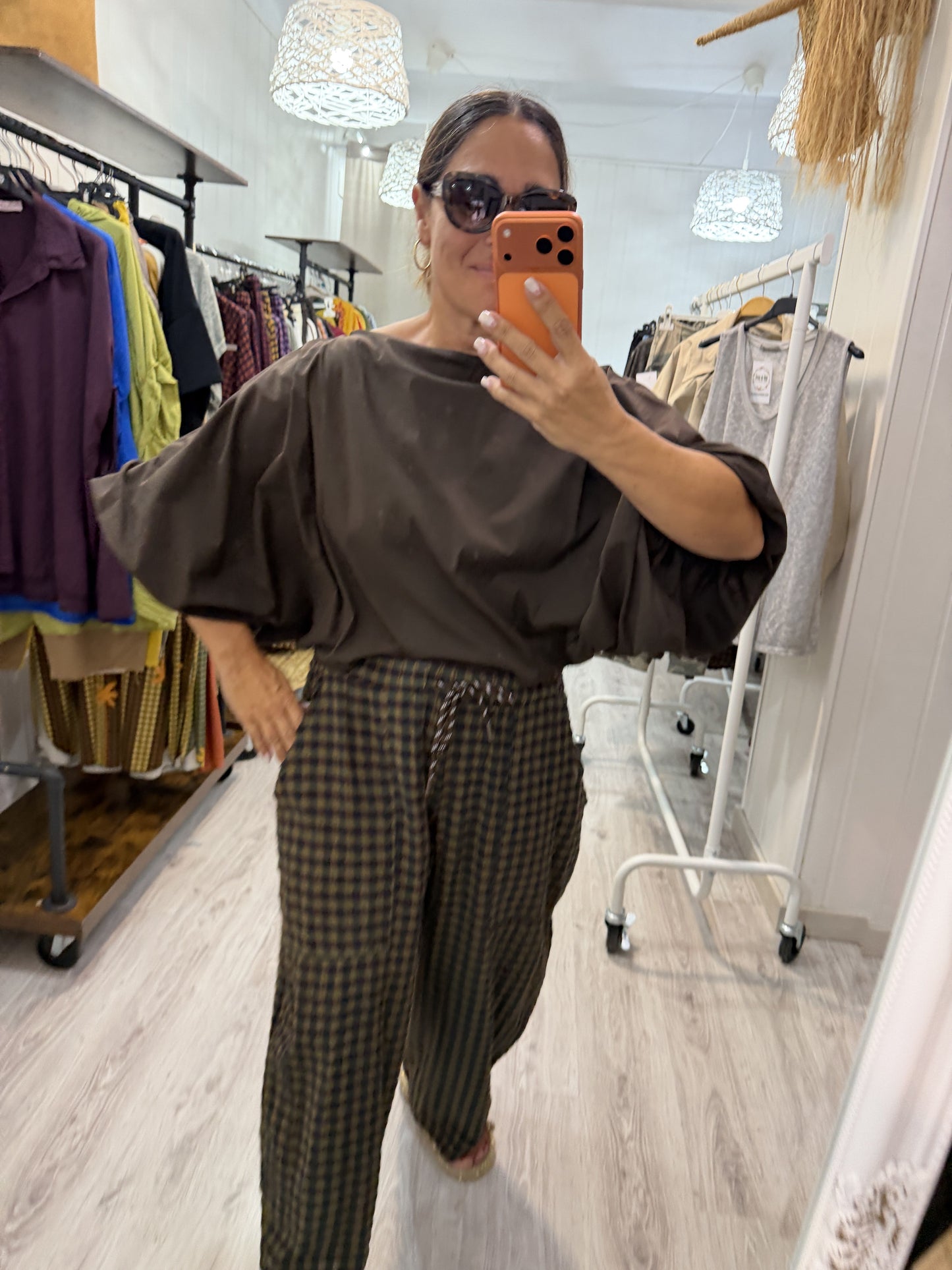 Blusa Maga convertible chocolate