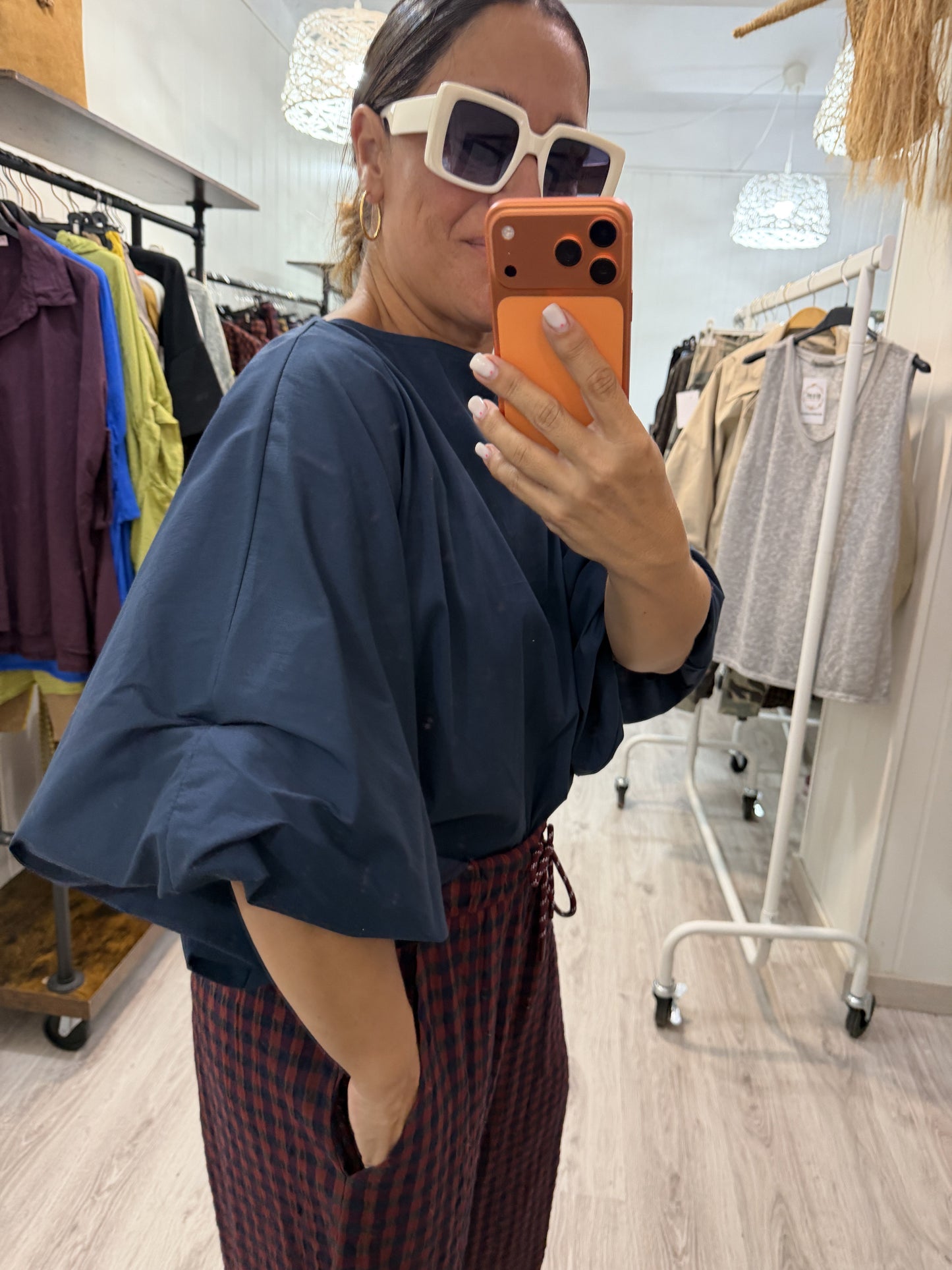 Blusa Maga convertible marino