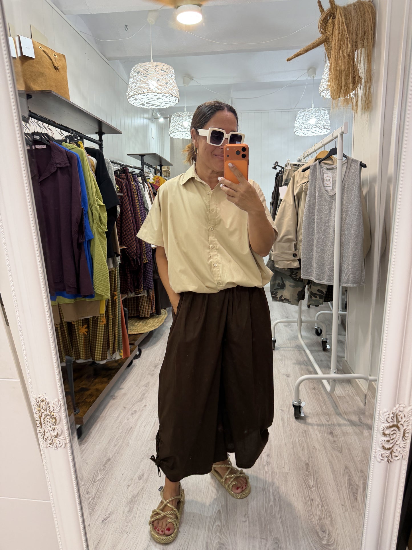 Camisa Nara beige
