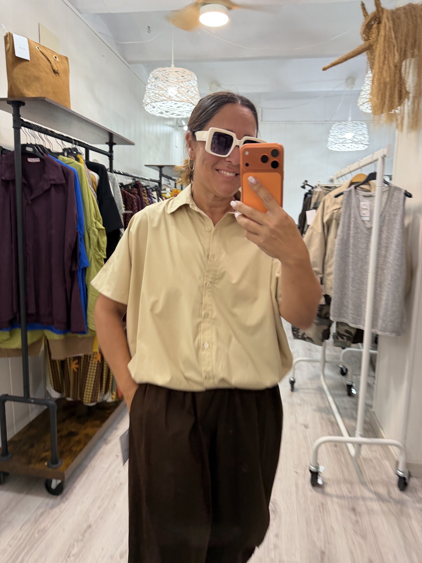Camisa Nara beige