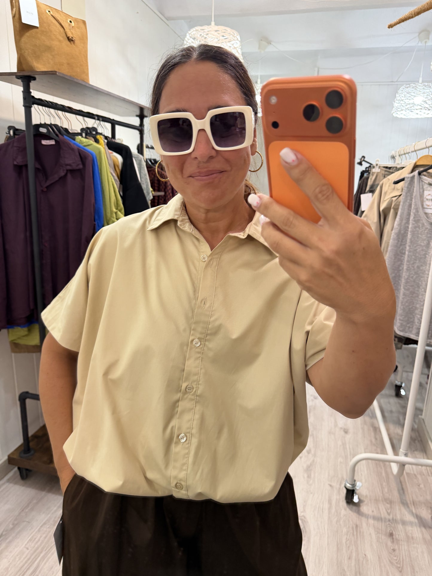 Camisa Nara beige