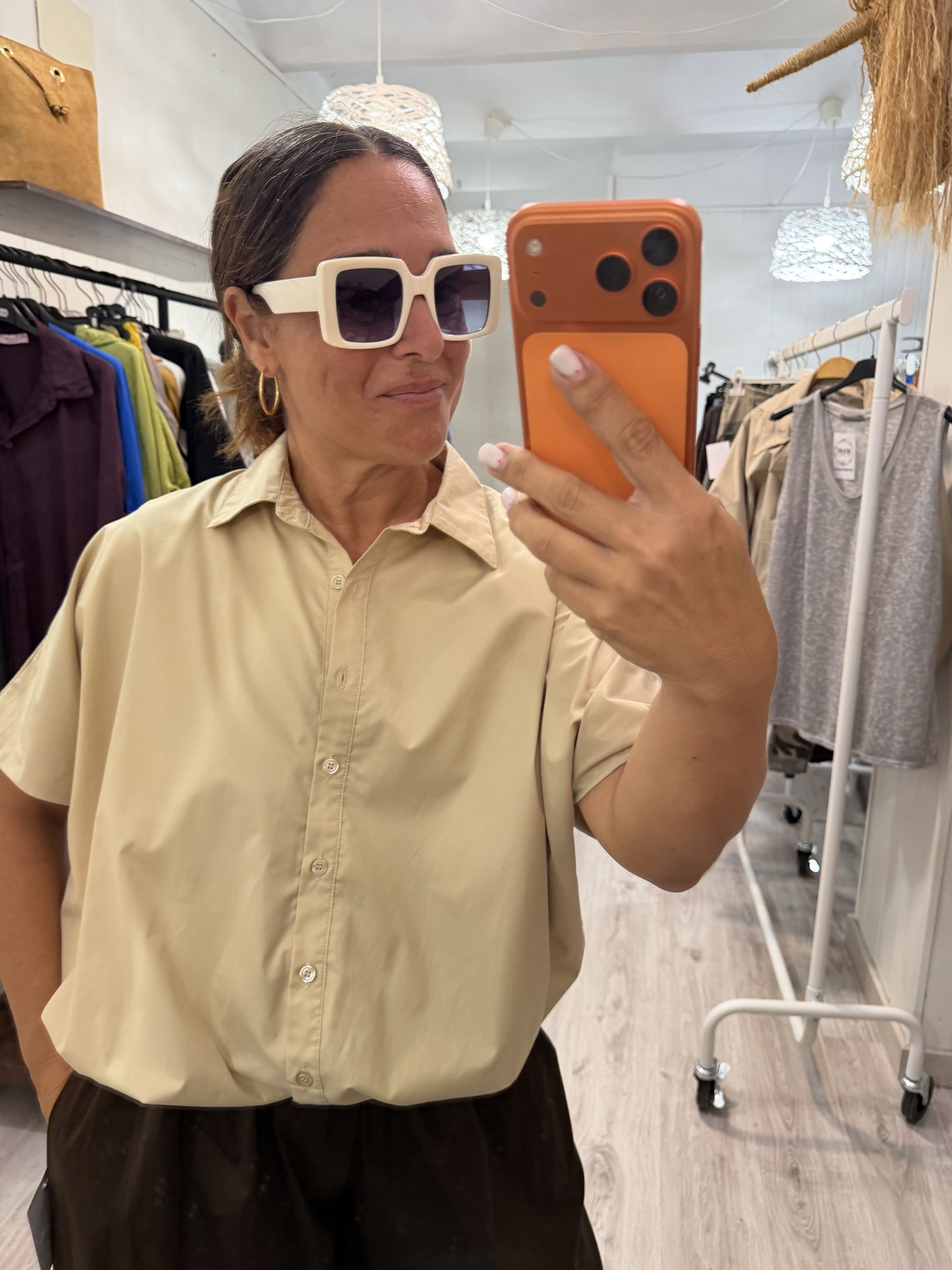 Camisa Nara beige