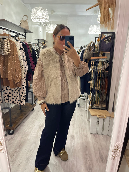 Chaleco Paola beige