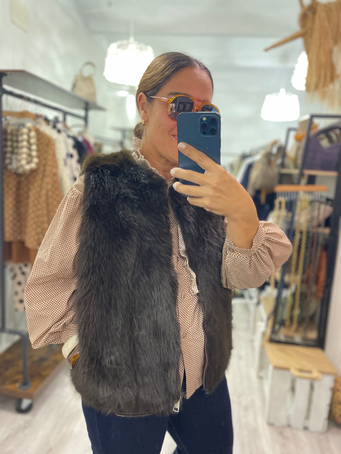 Chaleco Paola chocolate