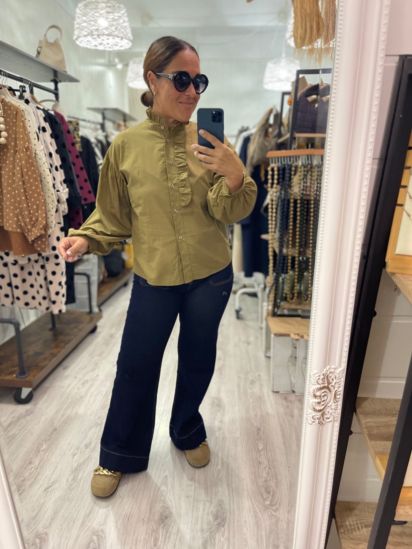 Camisa Damero pistacho