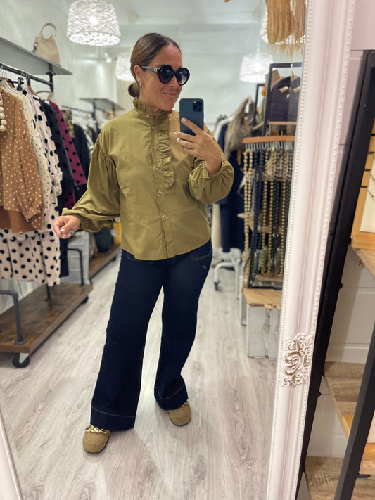 Camisa Damero pistacho