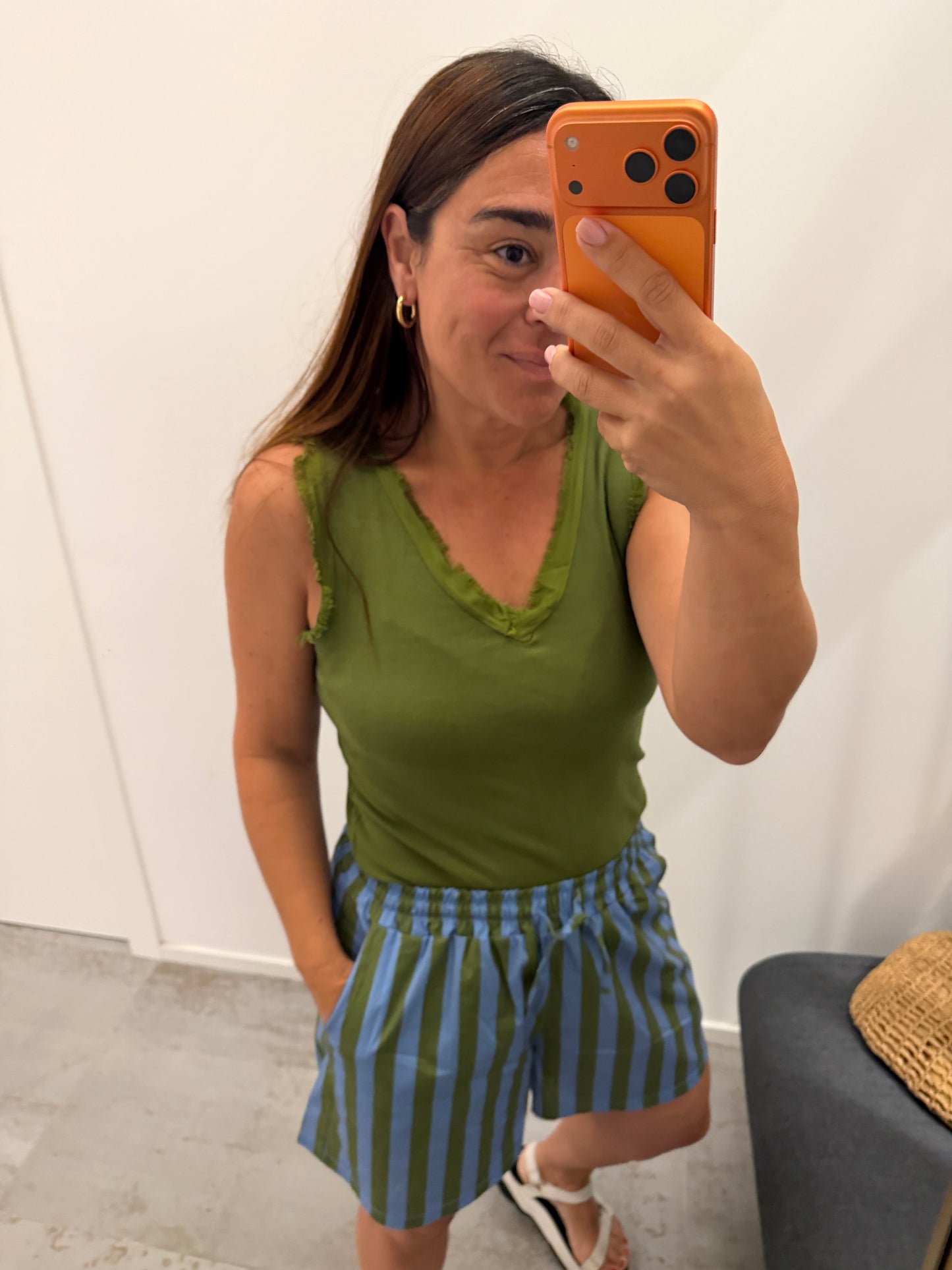 Camiseta desflecados verde oliva