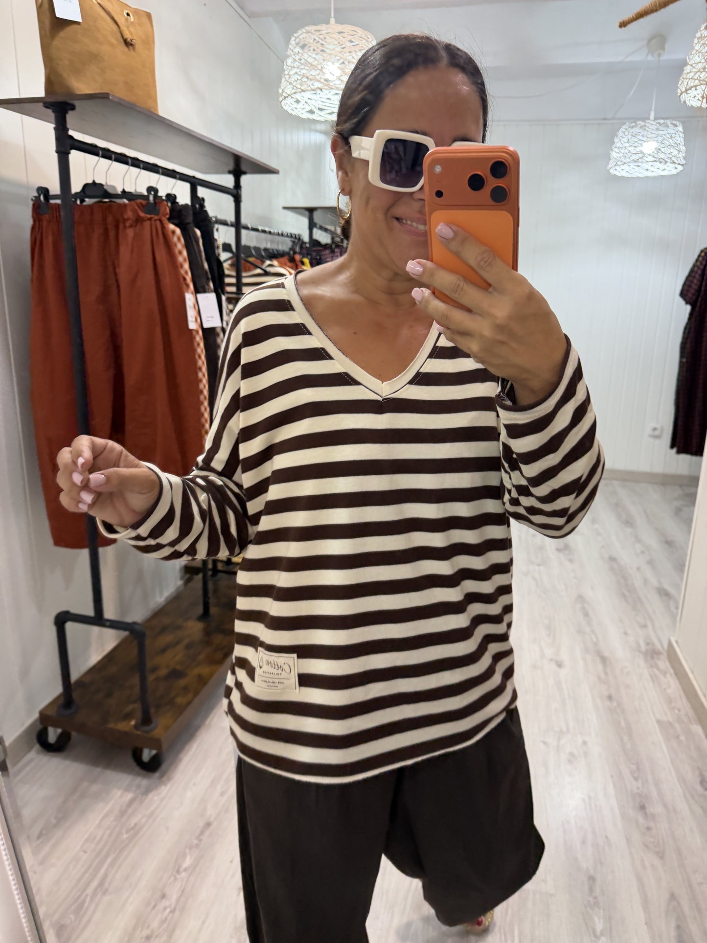 Sudadera Navy oversize chocolate