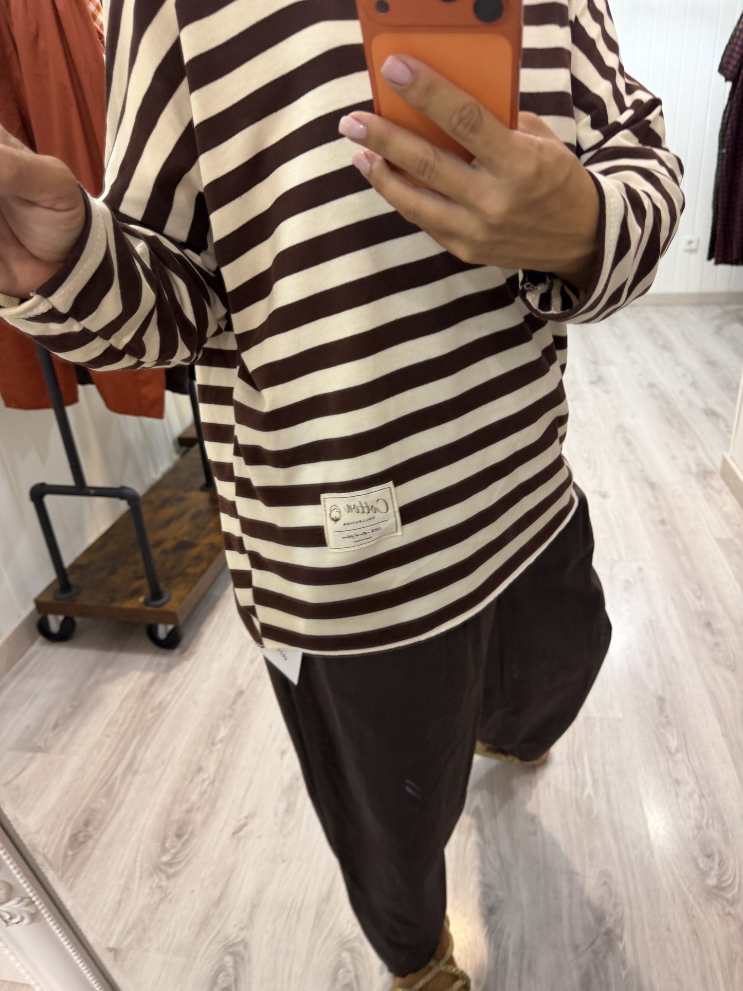 Sudadera Navy oversize chocolate