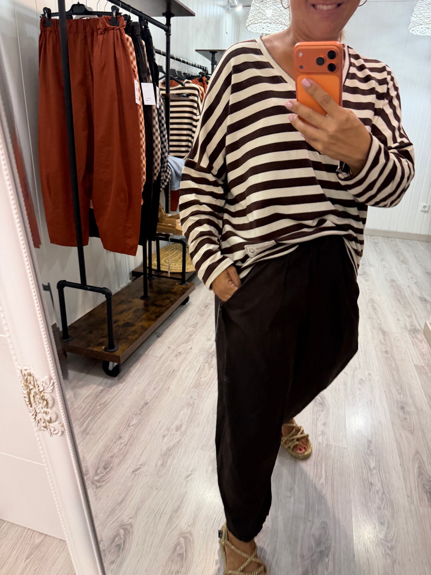 Sudadera Navy oversize chocolate