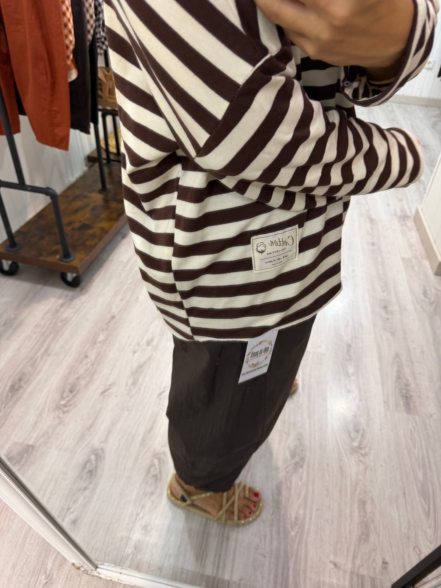 Sudadera Navy oversize chocolate