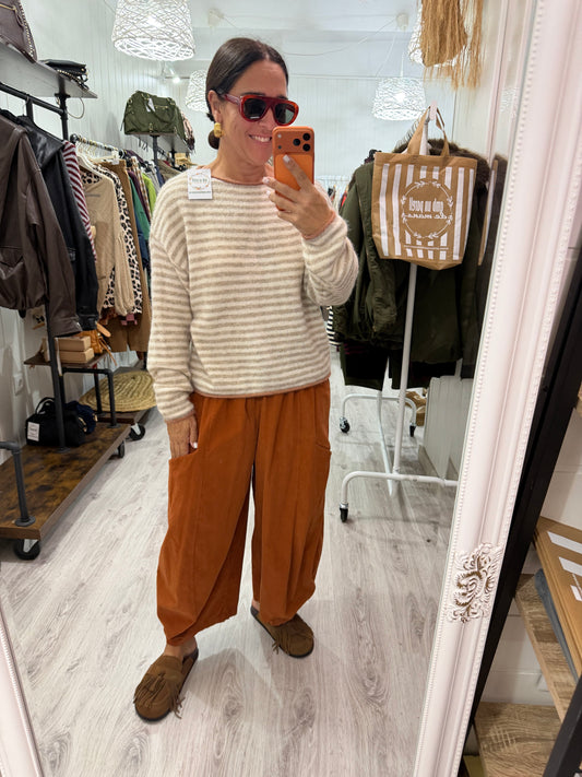 Jersei Nevada beige y teja