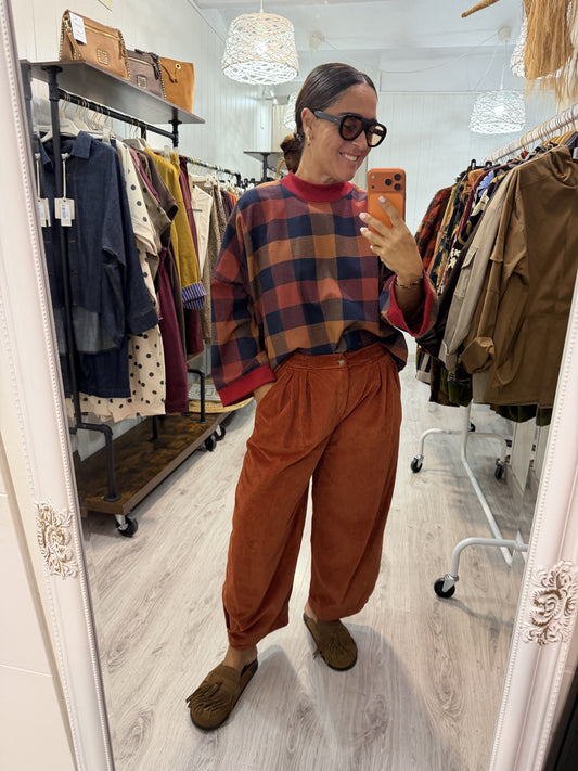 Pantalon pana slouchy teja