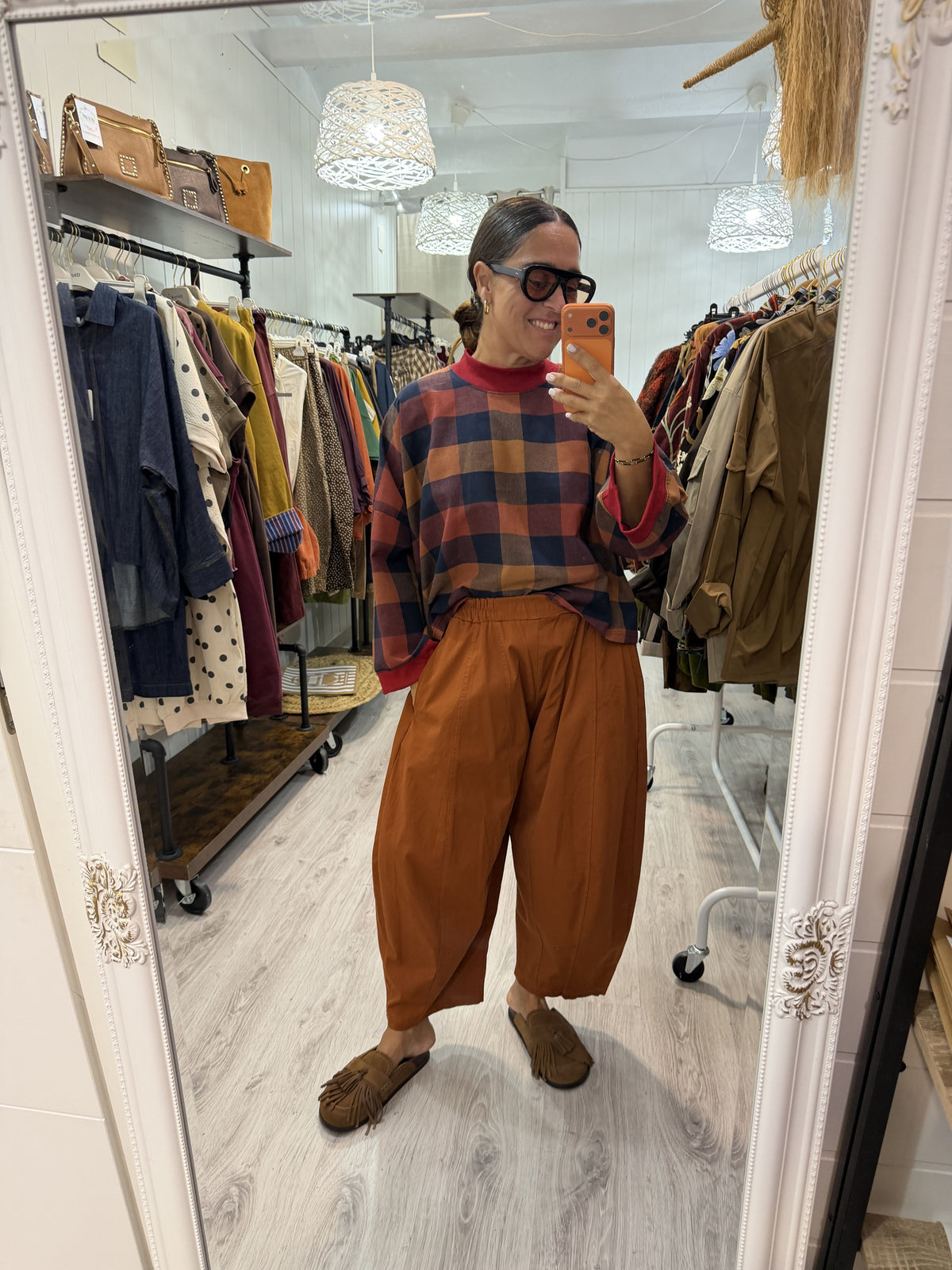 Pantalón Lotus teja