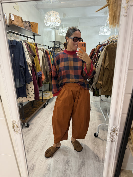 Pantalón Lotus teja