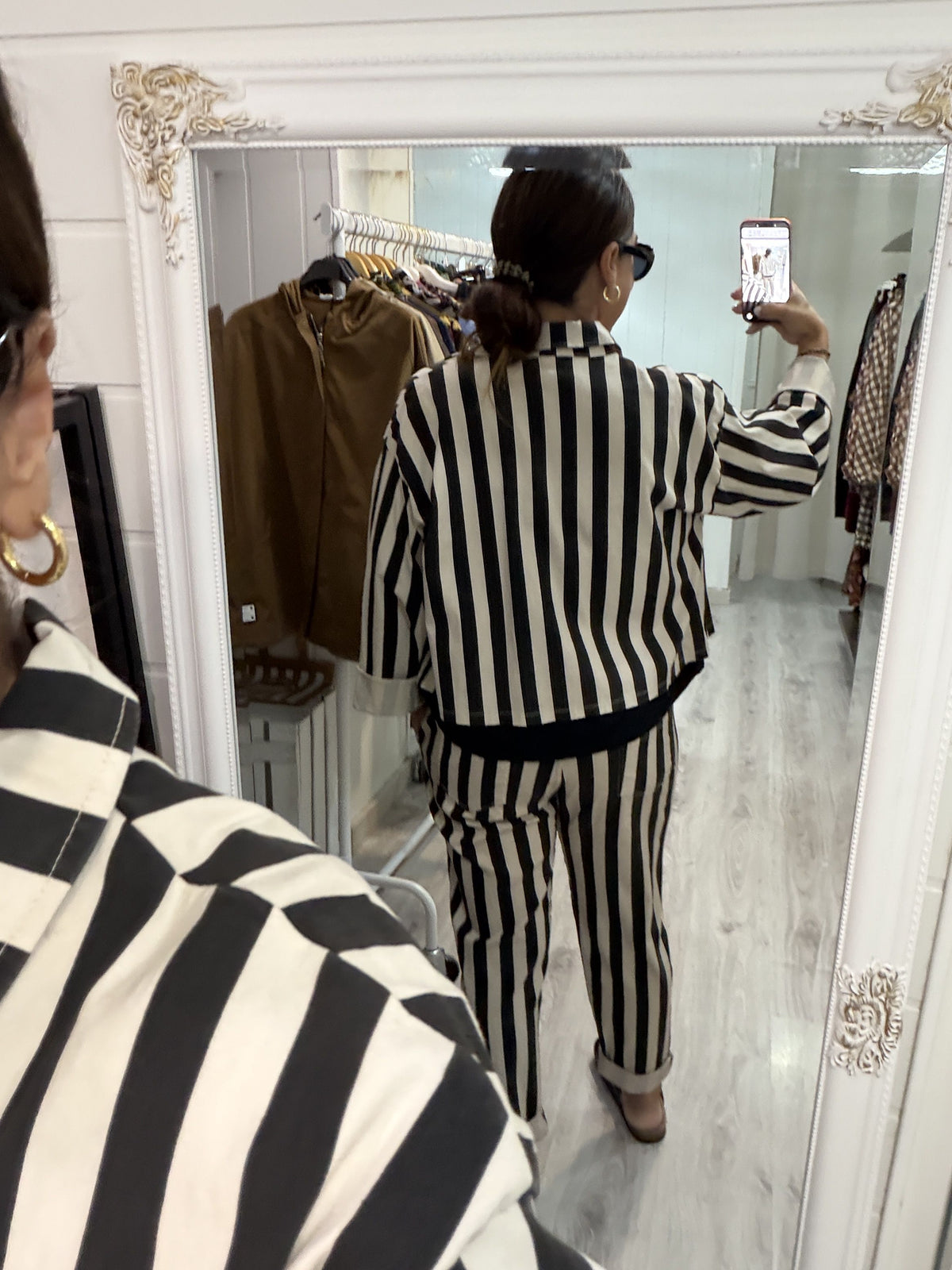 Conjunto Lisboa negro y marfil