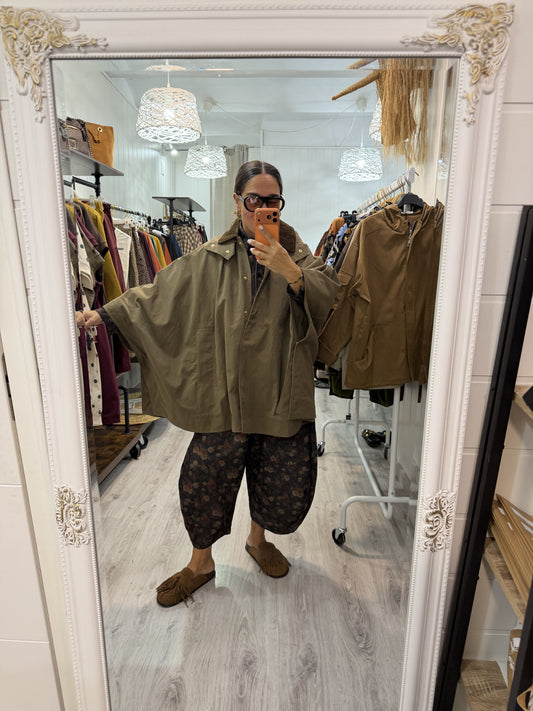 Chaqueta poncho oversize