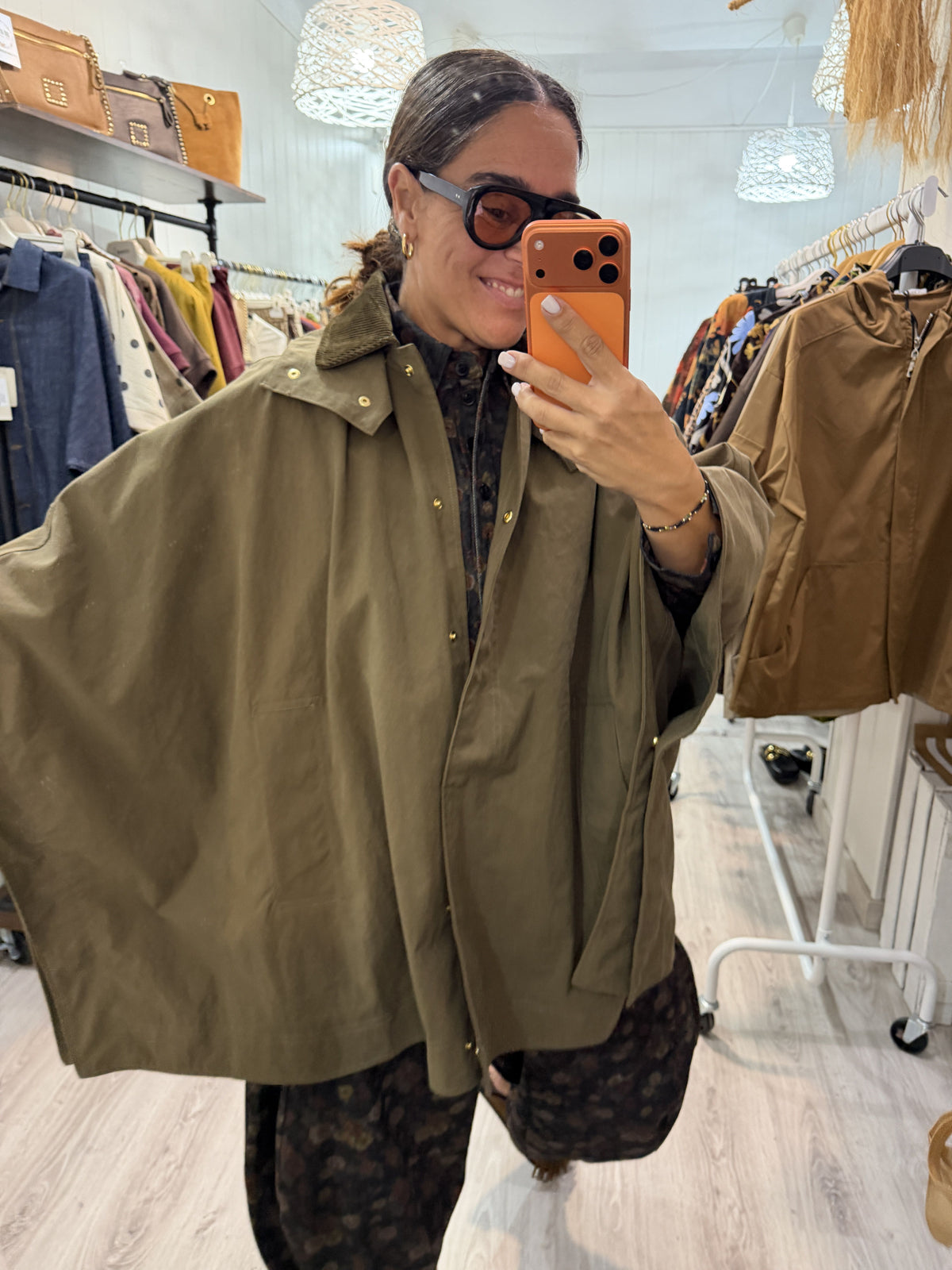 Chaqueta poncho oversize