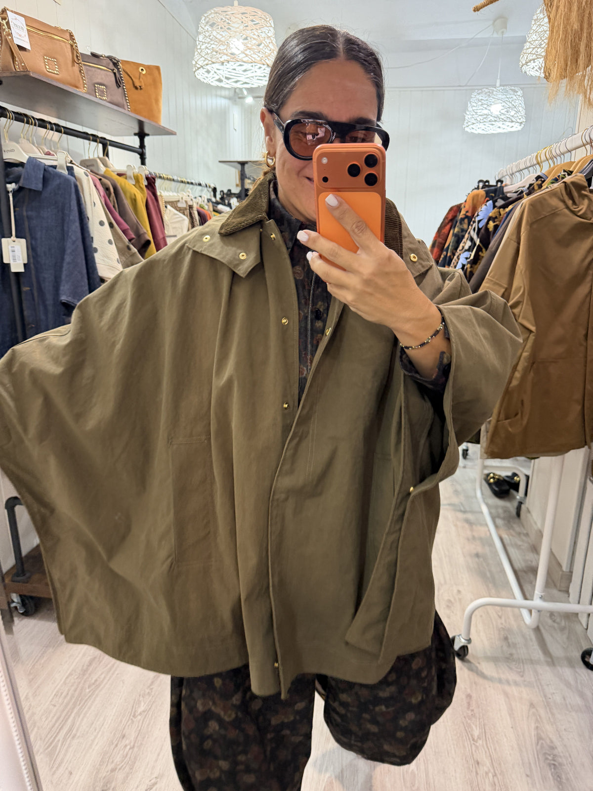 Chaqueta poncho oversize