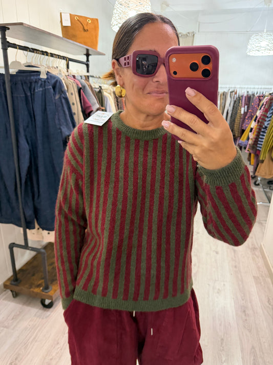 Jersei Yanki burdeos kaki