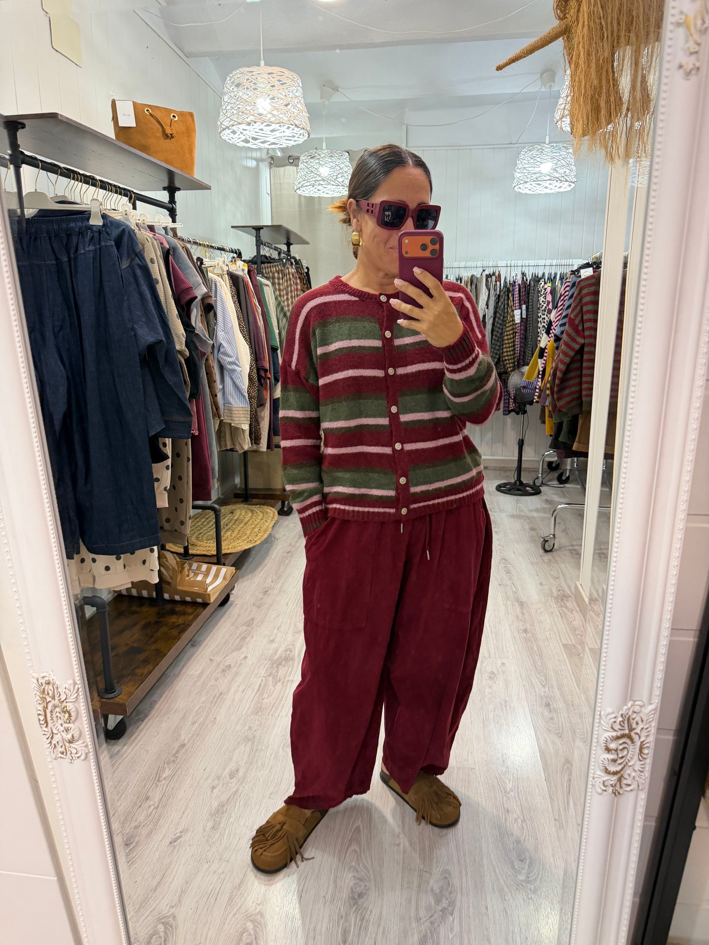 Chaqueta Cudillero chocolate, burdeos y kaki