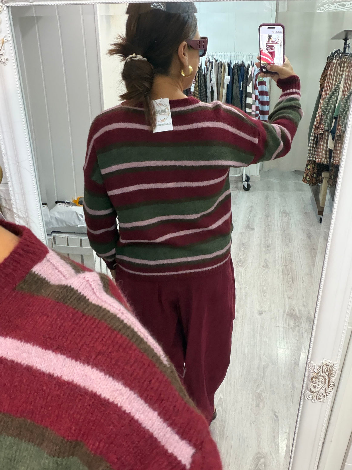 Chaqueta Cudillero chocolate, burdeos y kaki